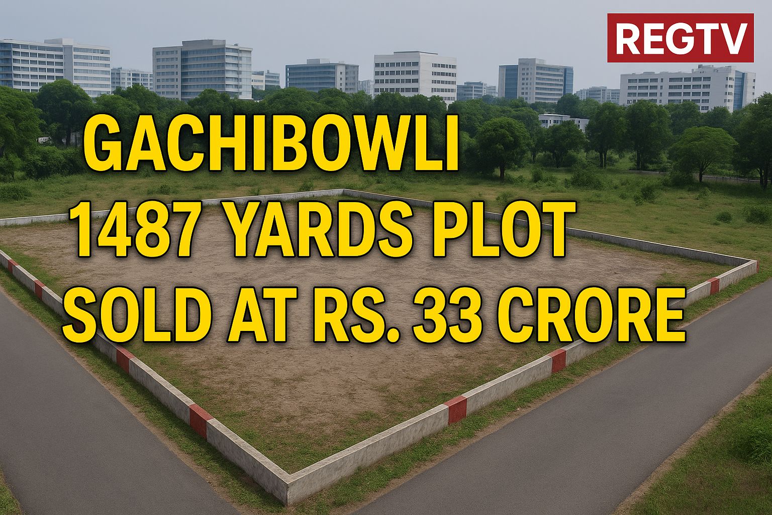 Telangana Housing Board Auction in Hyderabad..1487 yards plot fetched Rs.33 crores